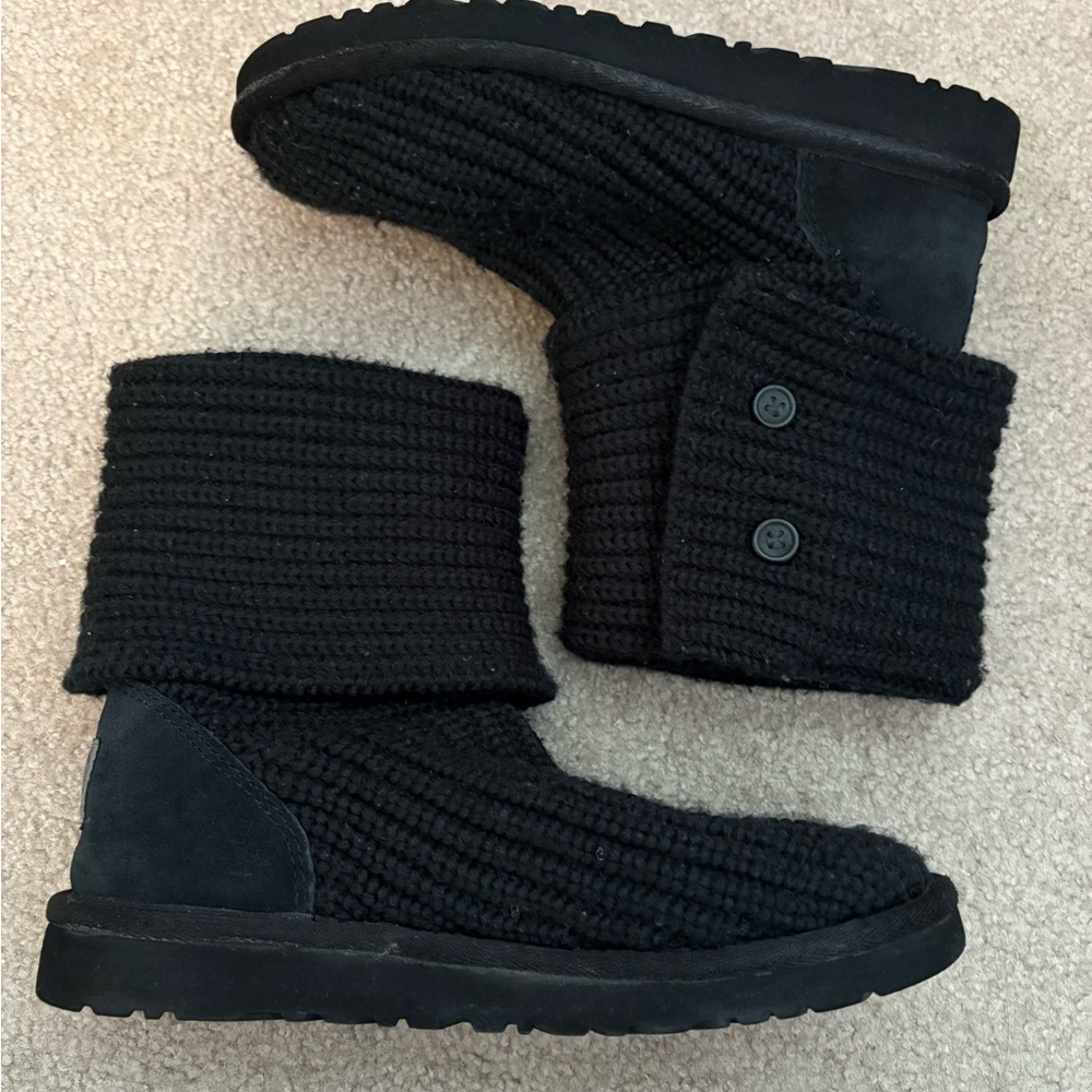 UGG Black Knit womens boots
